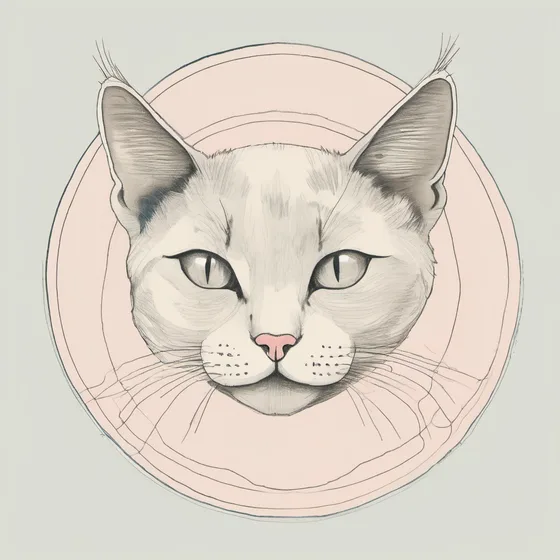 Pencil sketch of a cat