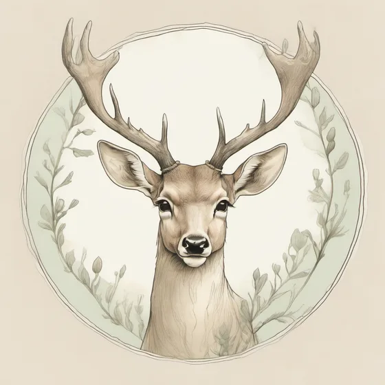 Pencil sketch of a deer